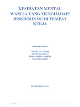 Kajian Kesihatan Mental Wanita yang Menghadapi Diskriminasi di Tempat Kerja